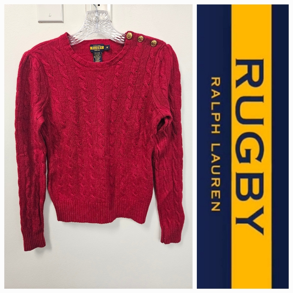 RUGBY 🏉 🏈 RL Red Knit Top